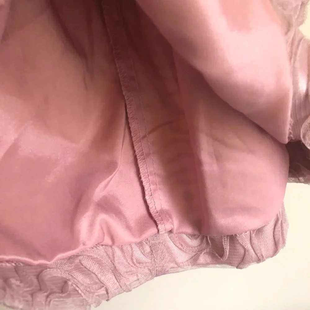 NWT Teeze Me Strapless Rose-Textured Mini Dress in Blush | Size 9 - Picture 7 of 14